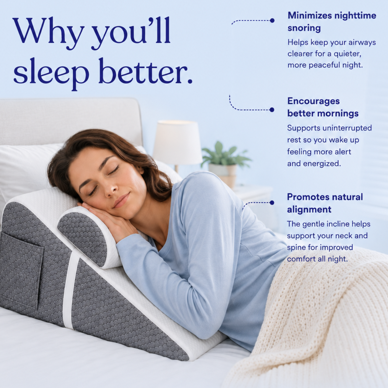 Anti-Snoring Wedge Pillow